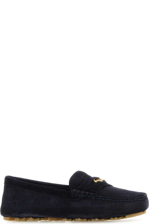Shoes Sale for Women Miu Miu Blue Suede Loafers