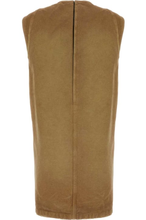 ウィメンズ Pradaのコート＆ジャケット Prada Camel Cotton Mini Dress
