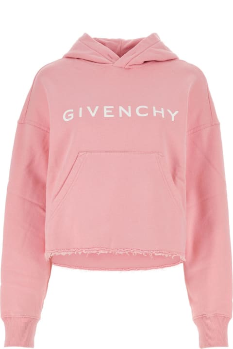 Givenchy for Women Givenchy Cropped Logo Hoodie