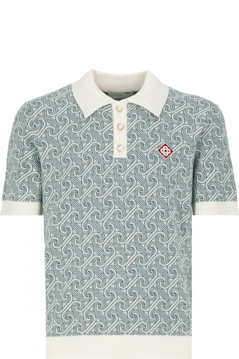 Casablanca Topwear for Men Casablanca Column Jacquard Monogram Polo Shirt