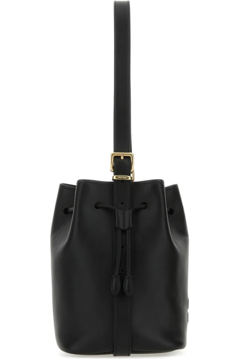 Miu Miu for Women Miu Miu Black Leather Bucket Bag