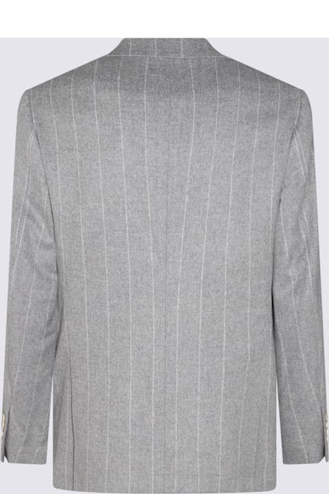 Coats & Jackets for Men Brunello Cucinelli Grey Wool Blazer