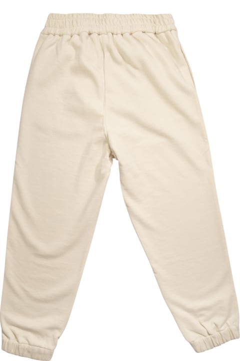 Brunello Cucinelli Bottoms for Girls Brunello Cucinelli Smooth Cotton Fleece Trousers