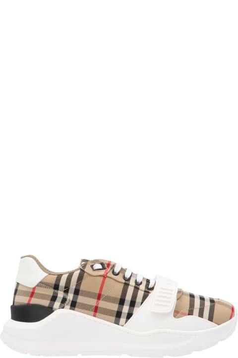 Vintage Check Pattern Sneakers