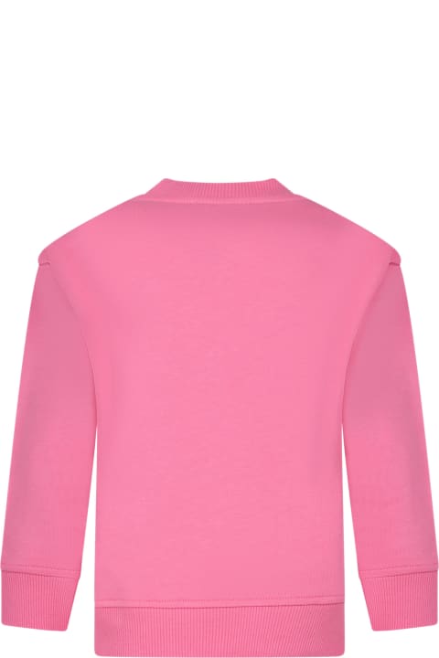 ガールズ Emporio Armaniのニットウェア＆スウェットシャツ Emporio Armani Pink Sweatshirt For Girl With The Smurfs