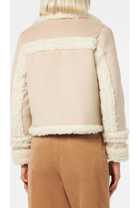 Homeware MC2 Saint Barth Woman Short Shearling-like Jacket
