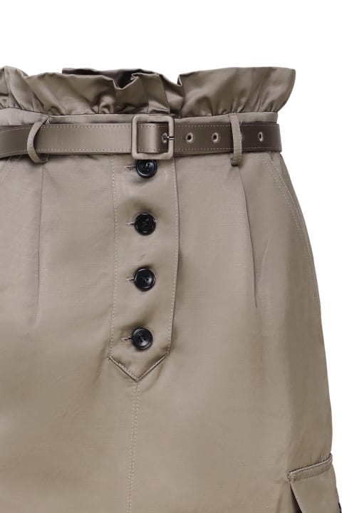 Homeware self-portrait Cargo Skirt In Satin