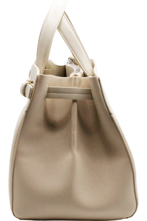 ウィメンズ Armani Collezioniのトートバッグ Armani Collezioni Eco Leather Shopping Bag With Double Compartment And Central Pocket Closed With Zip And Equipped With Shoulder Strap, Size 36x23x16