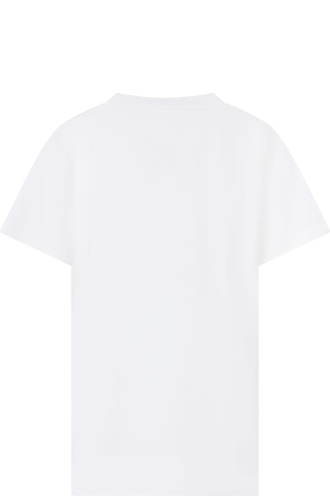 Topwear for Girls Versace White T-shirt For Girl With Medusa Versace