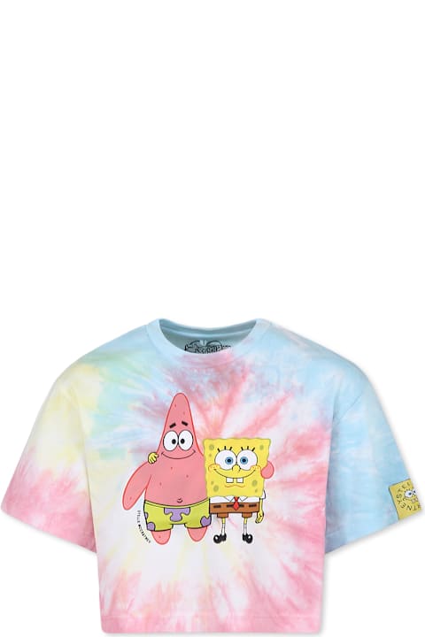 Homeware Stella McCartney Kids Multicolor Crop T-shirt For Girl With Spongebob