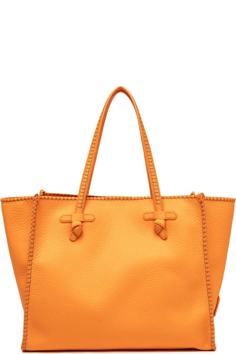 Gianni Chiarini Bags for Women Gianni Chiarini Orange Soft Leather Shopping Bag