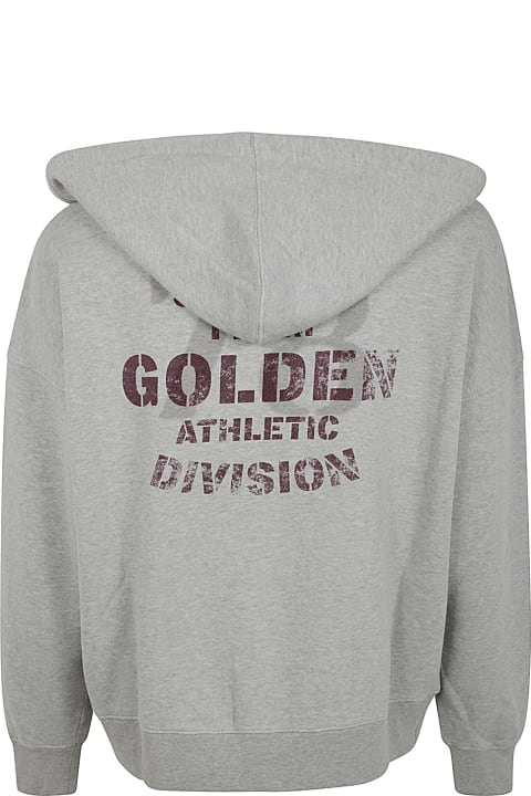 Golden Goose for Men Golden Goose Journey Unisex Hoodie Cotton Melange Sweatshirt Printed On Back