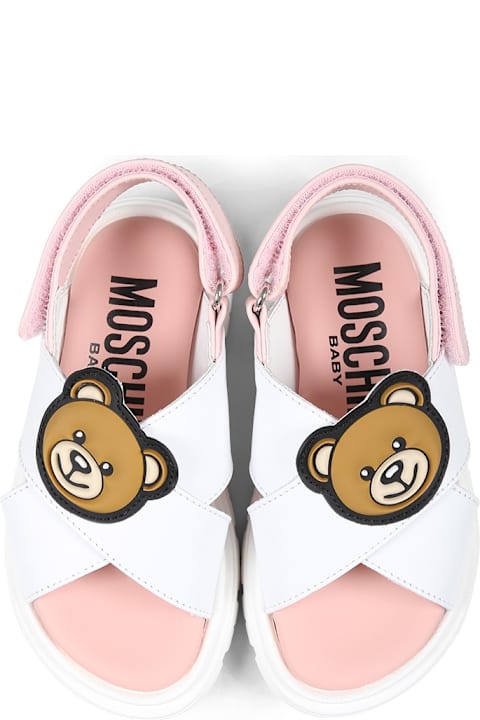 Homeware Moschino Pink Sandals For Baby Girl And Girl