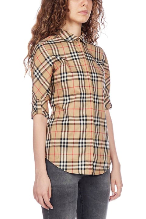 Topwear for Women Burberry Vintage Checked Short-sleeved Shirt