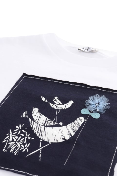 Il Gufo Topwear for Girls Il Gufo White T-shirt With Print
