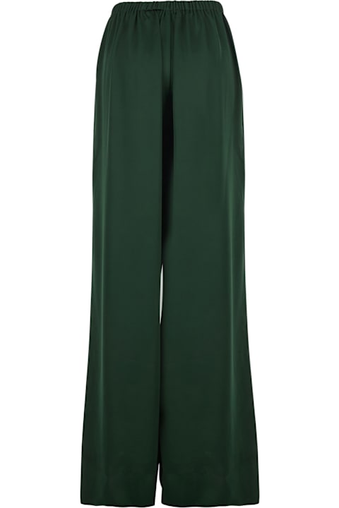 Norma Kamali for Men Norma Kamali Green Pants With Wide Leg And Rear Elastic Waist In Tech Fabric Woman