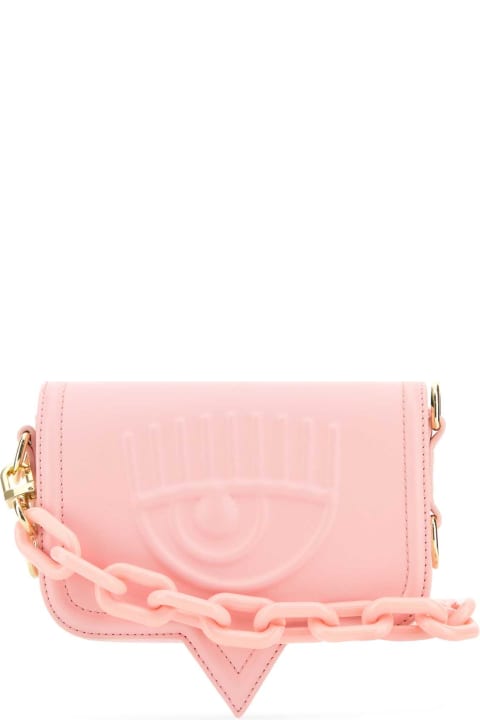 Chiara Ferragni Clutches for Women Chiara Ferragni Pink Synthetic Leather Small Eyelike Crossbody Bag