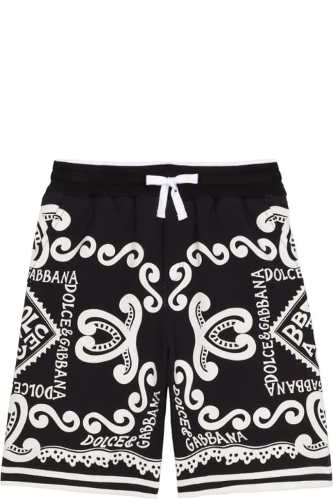 Dolce & Gabbana for Boys Dolce & Gabbana Jersey Bermuda Shorts With Marina Print