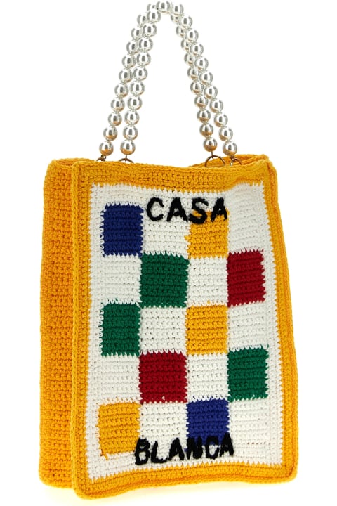 Casablanca Totes for Women Casablanca 'cotton Mini Crochet Square' Handbag