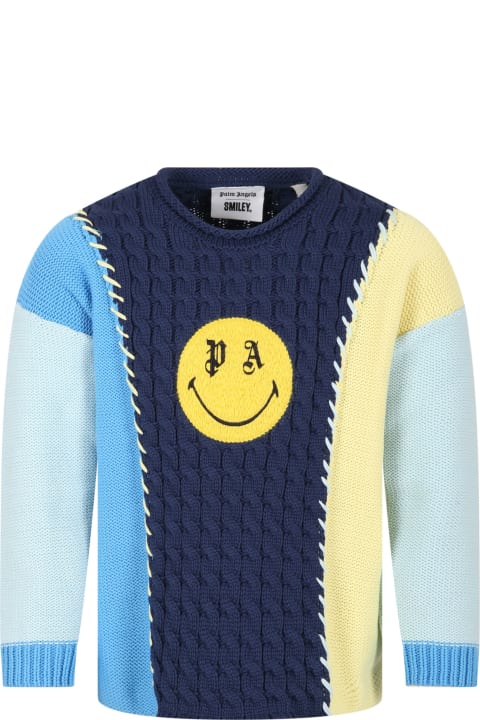 ボーイズ Palm Angelsのニットウェア＆スウェットシャツ Palm Angels Multicolor Sweater For Boy With Logo