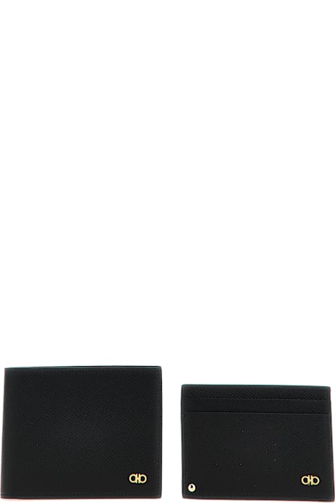 أدوات منزلية Ferragamo 'gancio' Wallet + Card Holder Set