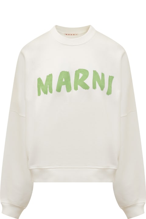 Marni Fleeces & Tracksuits for Women Marni White Cotton Sweatshirt