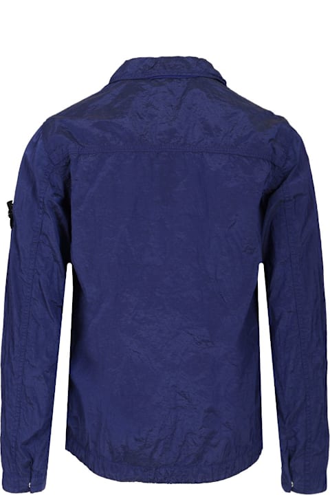 Shirts for Men Stone Island Iridescent Metal Nylon Overshirt