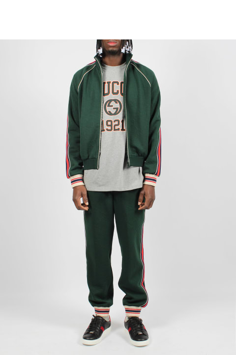 Gucci Coats & Jackets for Men Gucci Gg Jacquard Jersey Zip Jacket