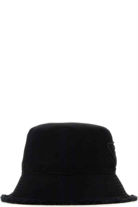 Prada Hair Accessories for Women Prada Black Cotton Hat