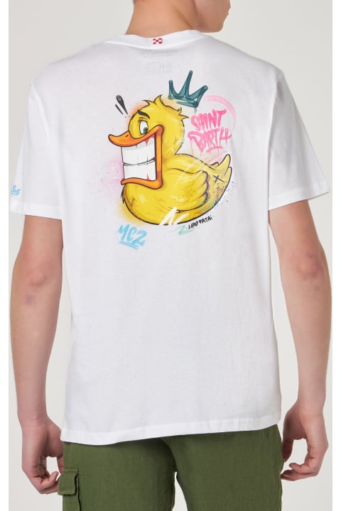 أدوات منزلية MC2 Saint Barth Man T-shirt With Crypto Duck Print | Crypto Puppets® Special Edition