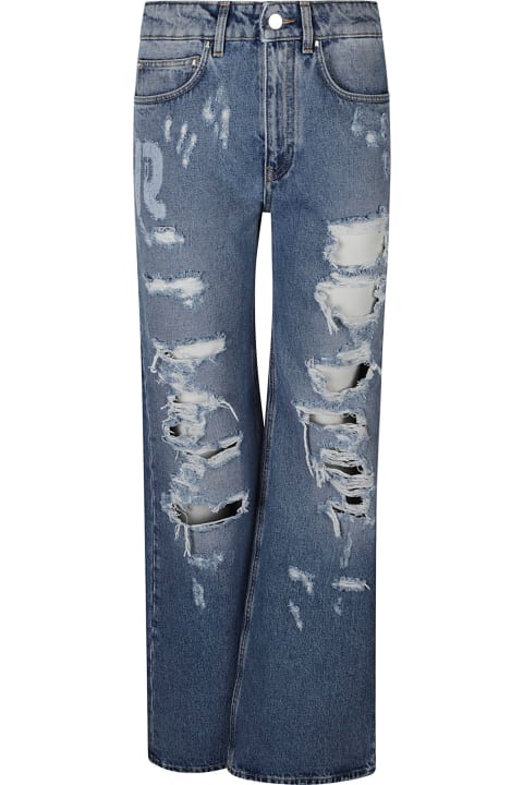 Paco Rabanne Jeans for Women Paco Rabanne Distressed Straight Jeans