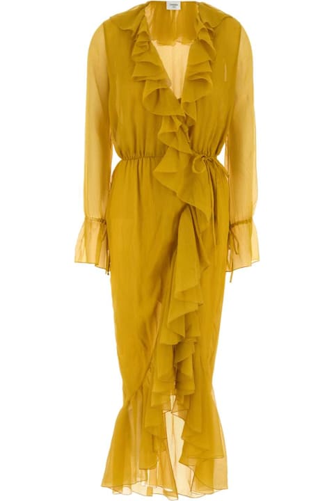 Saint Laurent for Women Saint Laurent Yellow Crepe Dress