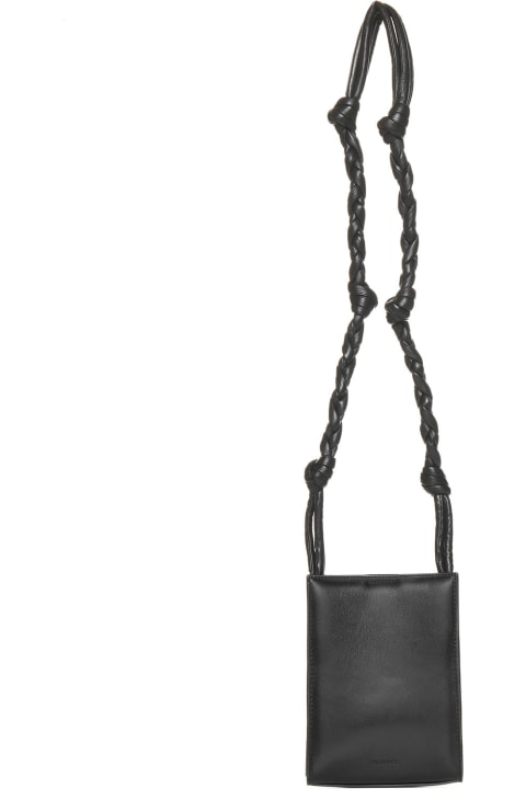 ウィメンズ Jil Sanderのショルダーバッグ Jil Sander Black Leather Tangle Crossbody Bag