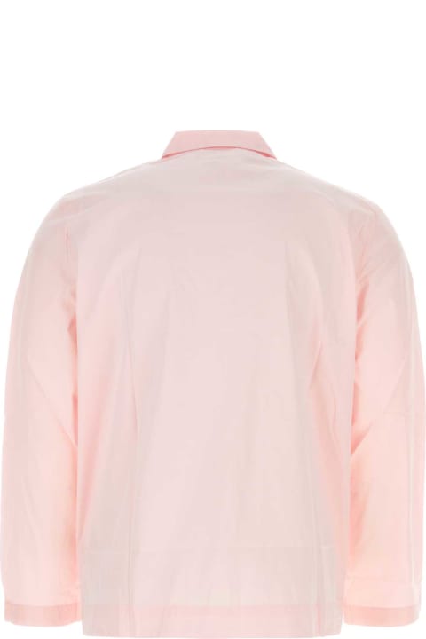 Tekla Shirts for Men Tekla Pink Cotton Pyjama Shirt