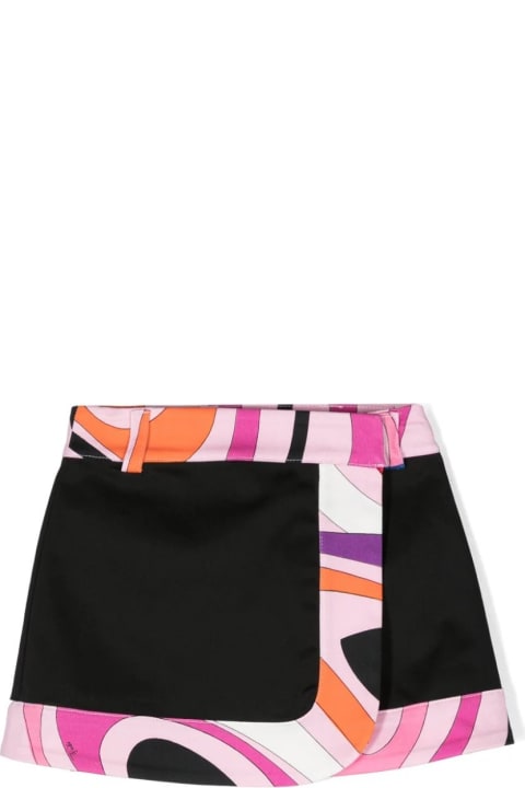 Fashion for Women Pucci Black Wrap Mini Skirt With Iride Border