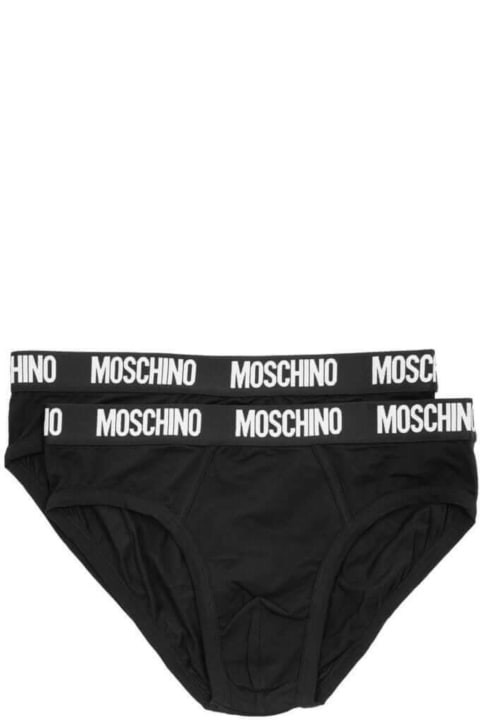 Underwear for Men Moschino Logo Elasticated Waist Briefs