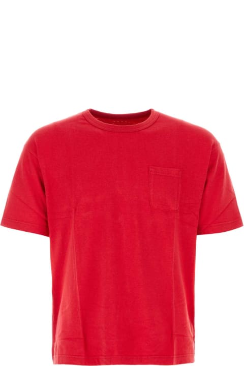 Visvim Topwear for Men Visvim Red Cotton Jumbo T-shirt