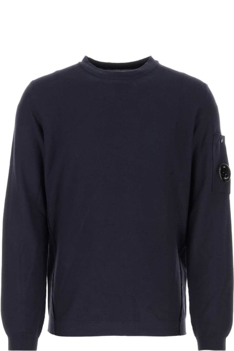 C.P. Company Sweaters for Men C.P. Company Dark Blue Cotton Sweater