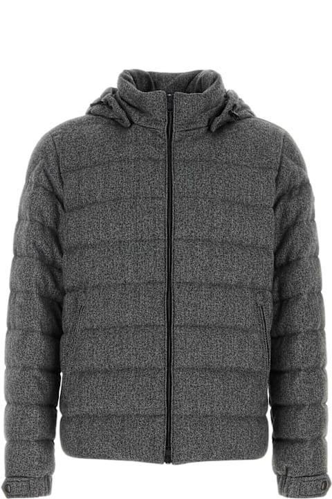 メンズ コート＆ジャケット Moncler Embroidered Wool Blend Arneb Down Jacket