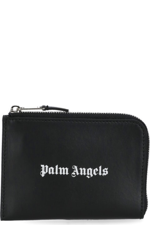 Palm Angels Wallets for Men Palm Angels Logoed Card Holder