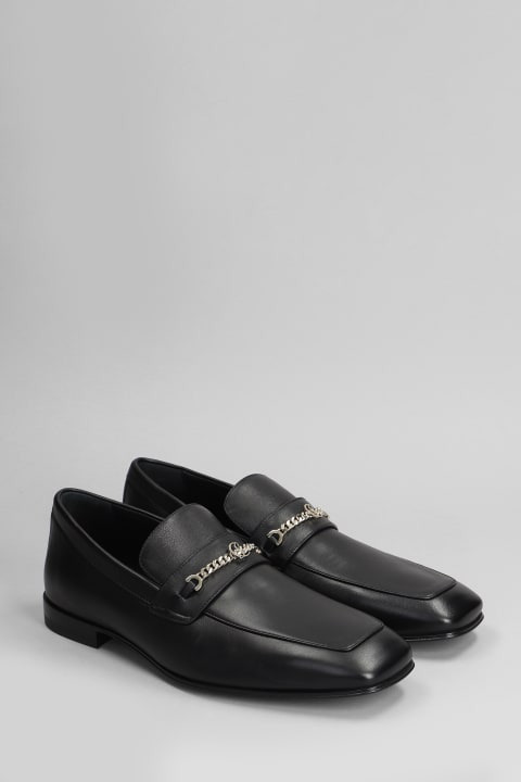Christian Louboutin for Men Christian Louboutin Mj Moc Loafers In Black Leather