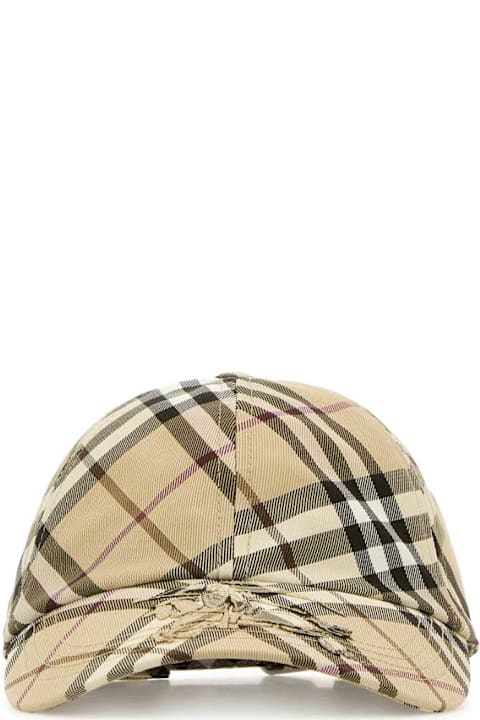 Burberry إكسسورات الشعر لـ السيدات Burberry Embroidered Canvas Baseball Cap