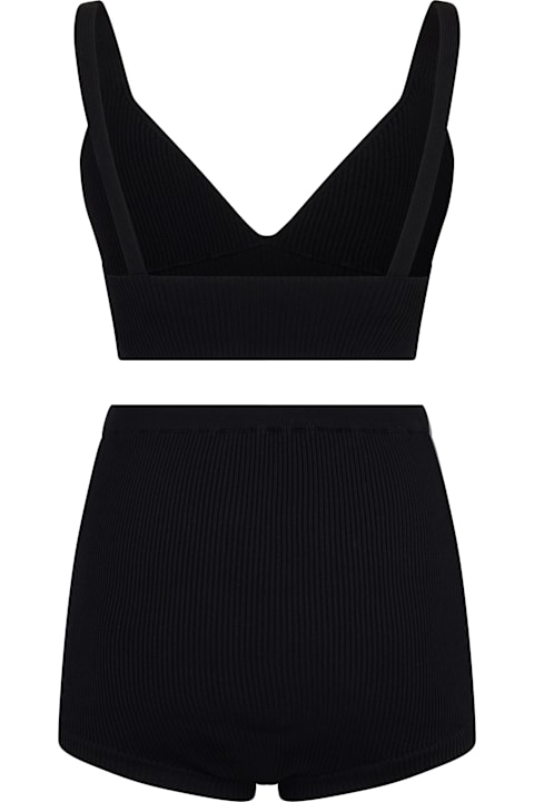 Homeware RED Valentino Complete Two-piece Elegant In Black Fabric.