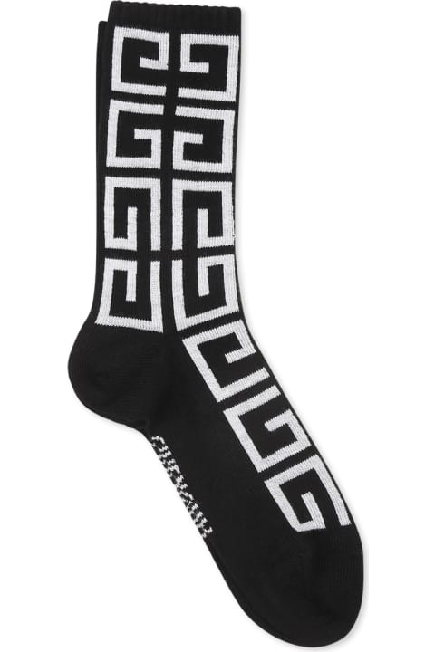 Givenchy Shoes for Boys Givenchy Black Socks For Kids With 4g Motif