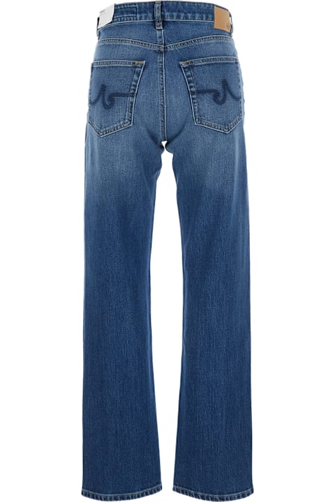 AG Jeans for Men AG Jeans 'fiance' Blue Jeans With Five-pocket Design And Logo Patch On The Back In Denim For Women