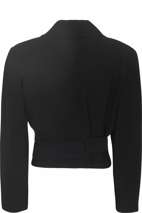 Theory Clothing for Women Theory Double-breast Crop Belted Blazer