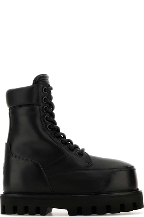 Alexander McQueen Boots for Women Alexander McQueen Black Leather Ankle Boots