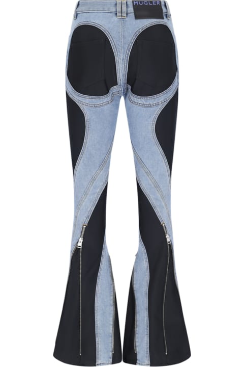 Fashion for Women Mugler 'bi-material' Jeans