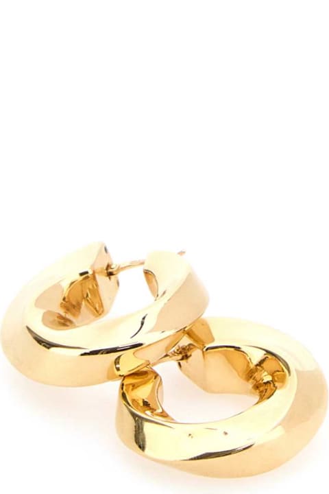 Jewelry for Women Bottega Veneta Gold Silver Twist Hood Earrings