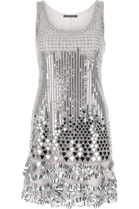 Homeware Alberta Ferretti Silver Sequins Mini Dress